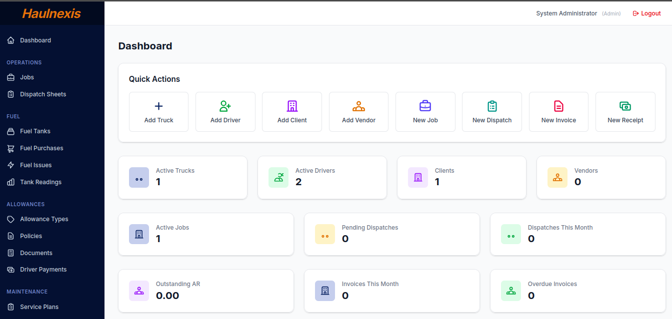 Haulnexis screenshot